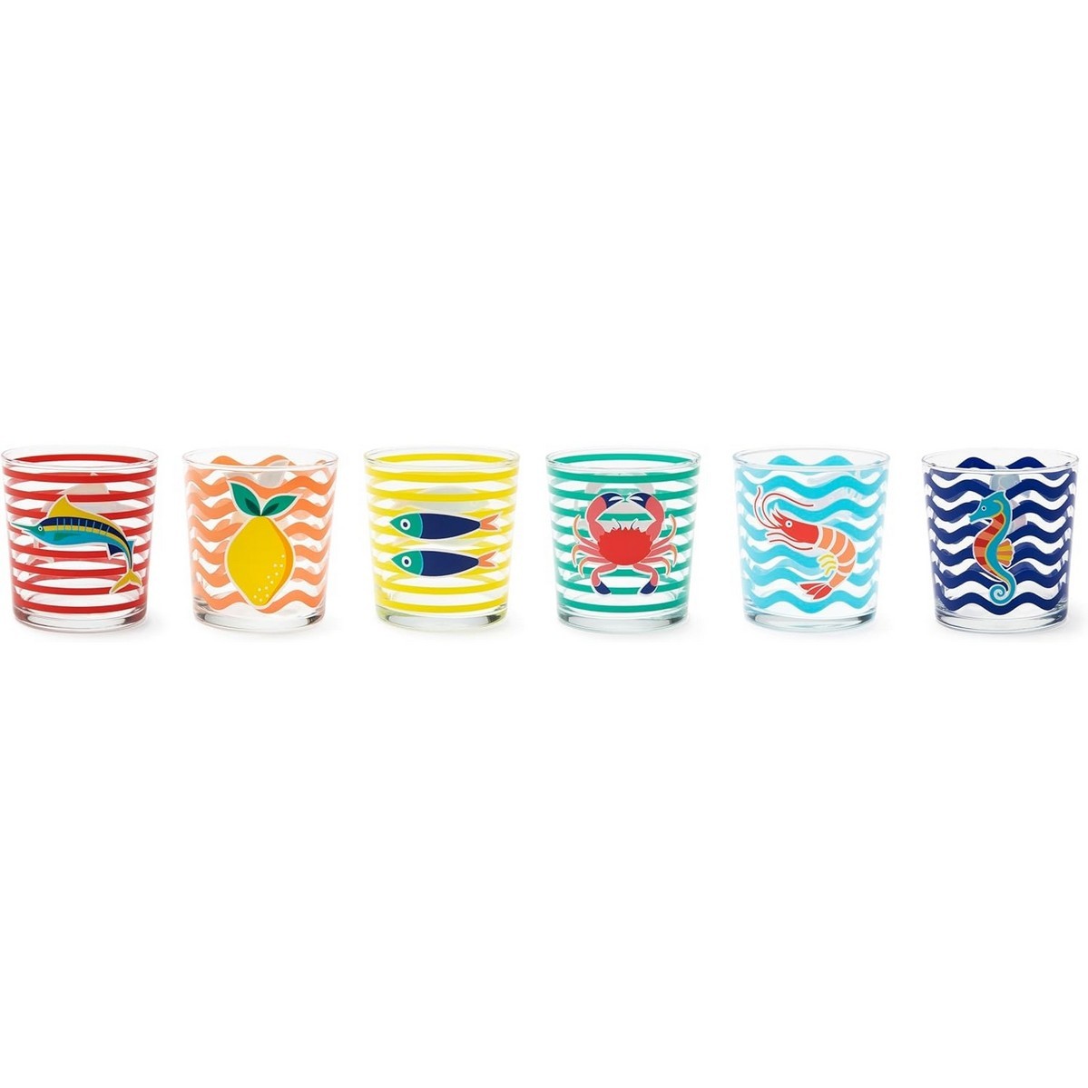 Acquista online Excelsa set of 6 Corfu glasses, multicoloured glass cod.67134 Excelsa